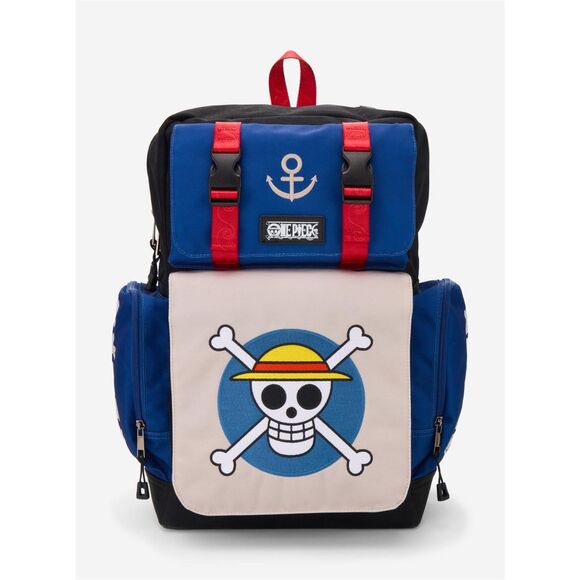 One Piece Straw Hat Crew Jolly Roger Multi-Pocket Backpack main image 5